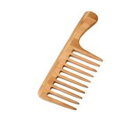WOFASHPURET Wide Tooth Comb for Men, Large Bamboo Barber Comb, Vintage Styling Tool for Classic and Slick Back Hair, Professional Hairdressing Accessory for Travel and Daily Use