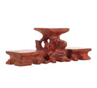 WOFASHPURET Wooden Base Carved from A Single Piece of Wood Ergonomic Design and Stable Sole, Striking Antique Look Wood Stand for Crafts and Decoration Displays, for Home and Museums