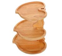WOFASHPURET Wooden Heart Shaped 3 Tier Cake Display Stand with Versatile Use and Elegant Design, Three Tier Food Serving Tray for Wedding Party Or Birthday, Rustic Wooden Dessert and Cheese