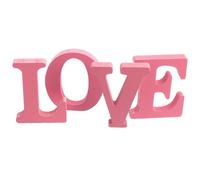 WOFASHPURET Wooden Love Ornaments, 4pcs Day Word Freestanding Letter, Romantic Desktop Decor, Pink Sign for Kitchen Wedding Engagement Home Bedroom Table Decorative