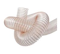 WOFDALY Air Duct PU Transparent Polyurethane Pipe Flexible Ducting Hose 1M Inner Diameter 135MM Telescopic Tube for Woodworking Industry,Wall Thickness 0.63mm