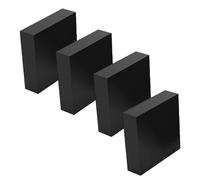 WOFDALY Black Rubber Solid Shock Absorption Pad Blocks 4PCS 100x50mm Durable Plate Anti-Slip Flat Mats Effectively Isolates Vibrations,Thickness 8mm