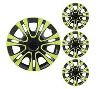 WOFDALY Hub Caps 13 14 15 Inch Wheel Trim Set Set of 4 Hub Caps Covers Decorative Accessories,Yellow,13 Inches