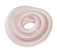 WOFDALY Industrial Air Duct PU Polyurethane Pipe Clear Metal Flexible Ducting Hose 1M All-Season Softness Inner Diameter 75MM Telescopic Tube,Wall Thickness 2mm