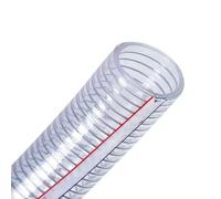 WOFDALY PVC Hose Tube, Pvc Transparent Steel Wire Hose 1M for Transfer Water Oil Air,40mm x 3.5mm