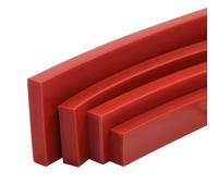 WOFDALY Red Solid Silicone Sealing Strip Length 1m Strong Anti-Aging Ability Soft Plate Thickness 3mm Silicone Rubber Flat Gasket Sheet,Width 50mm