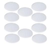 WOFDALY Silicone Solid White Soft Round Sheets 10PCS Thickness 6mm Shock Absorption Anti-Slip Gaskets Optical Platforms Pads,Diameter 38mm