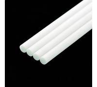 WOFDALY White Fiberglass Rod 50cm Solid GFRP Bar Strong Lightweight Straight Support Rod 4 Rods per Pack for Garden Plants DIY Crafts Construction Use,8mm