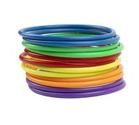 WOFEU 12 Piece Plastic Toss Rings Toys-4.7inch
