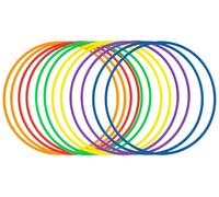 WOFEU 12 Piece Plastic Toss Rings Toys-9.8inch