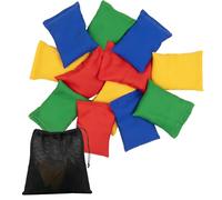 WOFEU 12pcs Bean Bags Throwing,3.2″x4.8″ Toss Beanbags for Kids Easy Grip, Mini Corn hole for Teenagers Tossing, Double Stitching Beanbag for Juggling Sports Outdoor Family Party Games