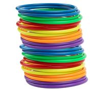 WOFEU 24 Piece Plastic Toss Rings Toys-4.7inch