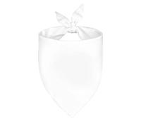 WoffBow Blank Dog Bandanas for Medium to Large Dogs 14-18" Neck - Plain Solid White Cotton Scarf, DIY HTV Vinyl Blanks, Custom Pet Party Favors