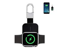 Woffoly Wireless Charger Keychain for Apple Watch, 1000mAh Portable Charging Cable Cord for iPhone, Compatible with Apple Watch Series SE/6/5/4/3/2/1 & 44mm/42mm/40mm/38mm