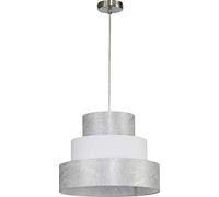WOFI Action Buxton 40W Plastic Pendant Light, Silver