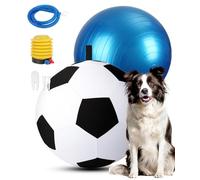 Wofypetny Herding Ball for Dogs - 25" Dog Balls with Oxford Soccer Cover & Air Pump for Australian Shepherd, Cattle Dogs, Border Collie Large Medium Breeds, Giant Herding Dog Ball