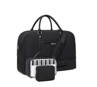 Wogarl 3PCS Weekender Bags for Women (Black-NJ), Black-057nj, Fashion
