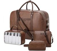 Wogarl Weekender Bag for Women Men Large Overnight Bag Travel Duffel Bag, Coffee