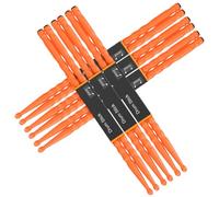WOGOD Premium Drum sticks 6-Pack Nylon Drumsticks Patented Wavy Design Drum Sticks - Style (Orange-6 Pair)