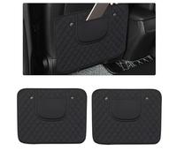 Wogomz 2 Pack Car Kick Mats, Backseat Protector Seat Covers for Kids Feet, Waterproof Leather Seat Back Protective Cover with Storage Bag, Universal Auto Interior Accessories (Black)