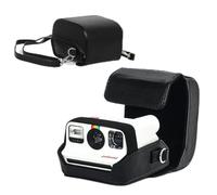 WOGOZAN Camera Case for Polaroid Go Instant Film Camera, Vintage Leather Camera Case of Polaroid Go Camera Accessories with Adjustable Strap (Black) (No Camera)