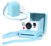 WOGOZAN Camera Case for Polaroid Now, Now+ Gen 2/3rd Instant Film Camera, Vintage Leather Camera Case of Polaroid Camera Accessories with Adjustable Shoulder Strap (Blue) (No Camera)