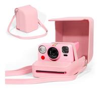 WOGOZAN Camera Case for Polaroid Now, Now+ Gen 2/3rd Instant Film Camera, Vintage Leather Camera Case of Polaroid Camera Accessories with Adjustable Shoulder Strap (Pink) (No Camera)