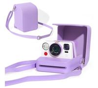 WOGOZAN Camera Case for Polaroid Now, Now+ Gen 2/3rd Instant Film Camera, Vintage Leather Camera Case of Polaroid Camera Accessories with Adjustable Shoulder Strap (Purple) (No Camera)