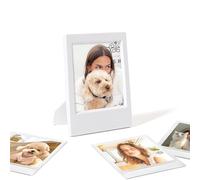 WOGOZAN Picture Frame for Polaroid Now+/Now/Flip/I-Type/600/SX-70 Instant Print Camera 3.5x4.2 Inches Films, Frame for Polaroid Photos with Home and Office Tabletop Display - (White) (1 Pack)