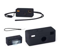 WOGOZAN Silicone Case for KODAK CHARMERA Keychain Digital Camera, Black | Camera Case for Kodak 1987/Millennium Keychain Camera, Soft Silicone, with Wrist Strap, Screen Protector for Kodak Keychain