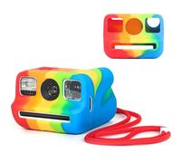 WOGOZAN Silicone Case Polaroid Go/Go Gen 2 Instant Print Camera, Protective Cover for Polaroid Go Case Silicone, Travel Cover Storage Bag with Wrist Strap, All-Round Protection - Rainbow (No Camera)