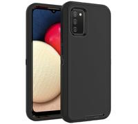 WOGROO Case for Galaxy A02S, Heavy-Duty Tough Rugged Shockproof Drop Protective Cover Cases for Samsung Galaxy A02S, Black