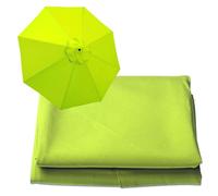 WOGTITYI 6.5ft 9ft 10ft Replacement Parasol Canopy, Garden Parasol Replacement Cloth, 6-Ribs/8-Ribs Fabric Canopy Cover, UV 30+ Protection Umbrella Replacement Cover(Thickness:Green,Size:6.5ft-6Arms)