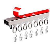 WOGTITYI Self Adhesive Ceiling Curtain Track for Room Divider, RV Curtain, Shower Window Curtain, No Drilling, can Combine or Cut (Color : A, Size : 1.9m(6.2ft))