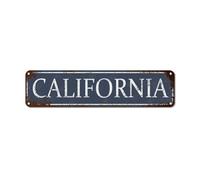 Woguangis California Metal Signs California State Name American USA States Metal Street Signs Vintage Wall Decoration Plaques for Bar Office Living Room Bedroom Garage 24x6in