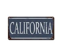 Woguangis Metal Tin Sign California State Name American USA States Plaque California Street Signs Aluminum Tin Plaque Vintage Wall Decoration for Kid Room Living Room Garage Front Porch 12x6in