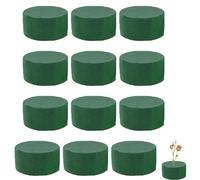 WOGXN Florist Foam Blocks For Artificial, 12 Green Wet Brick Floral Round Foam Block, Flower Arrangement Foams Blocks For Flower Arrangements, For Wedding Partys Indoor Outdoor Floral Displays