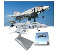 WOGYOZKA 1:100 American F-4C Ghost Attack Aircraft F4 Alloy Fighter Model Simulation Bomber Pirate Flag Carrier Warship Decoration