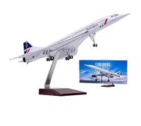 WOGYOZKA 1:125 Concorde Air France Concorde Passenger Aircraft Model 19.7” French Aviation Concorde Airplane Die-cast Metal Simulation Finished Product Collection Gift(Normal)