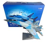 WOGYOZKA 1/48 Scale Diecast Model Planes SU-35 Fighter Attack Military Aircraft Alloy With Stand Airplane, Plane,for Collecting And Gift(Natural)