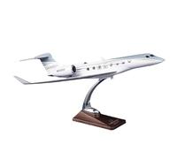 WOGYOZKA 1:68 Gulfstream G650ER Business Private Jet Model Resin Collectible 18.1-inch Airplane In Premium For Office Decoration Gift Aviation Enthusiasts