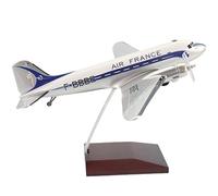 WOGYOZKA 1/72 11.4inch Simulation Airplane Model Douglas Plane DC-3 Air France Double Propeller Passenger Airline Simulation Aircraft Gift Ornament Resin