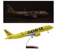 WOGYOZKA 18" 1:80 Aviation A320 Simulation Passenger Aircraft Model Civil Jet Airplane Plane Prototype Airlines Diecast With Wheels And Lights (Upgrade)