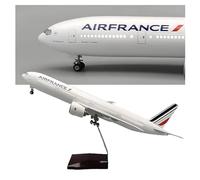 WOGYOZKA Air France Boeing B777 1/160 19.5" Simulated Civil Aviation Passenger Aircraft Model Assembled Voice-activated Light With Wheels Airplane Ornament Gift(Upgrade)