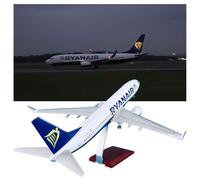WOGYOZKA B737 Aircraft Model B737-800 Irish Ryanair 1:85 Scale 18.5” Large Airplane Simulation Civil Aviation Resin Metal Plane Airlines Ornament