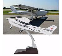 WOGYOZKA Cessna 172 1:30 10.8inch With Landing Gear ABS Resin Airplane Model Diecast Plane Simulation Prototype Collection For Collecting And Gift(White-9333)