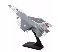 WOGYOZKA F-16 Fighting Falcon Diecast Airplane Model Pull Back Fighter Aircraft Army Air Force Toys Military Plane With Lights And Sounds(Gray)