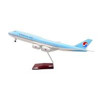 WOGYOZKA Flight Miniatures Korean Air 1:160 47cm B747-800 Metal Airplane Model Plane Miniature Plastic Snap-Fit Parts Birthday Gift(Light)