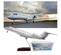 WOGYOZKA Gulfstream G650 With LED Resin Model Private Jet 18.2” Aviation Aircraft 1:70-Scale Business Jet Aircraft Model Gulfstream G650 Original Model Hollow Craft Gift Ornament(WITHLIGHT)