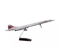 WOGYOZKA Supersonic Concorde British Airways 1:125 Scale Model Airplane - Premium Resin Aircraft Collectible With Adjustable Nose & Rolling Wheels Ideal For Aviation Displays Gifts(Upgraded)